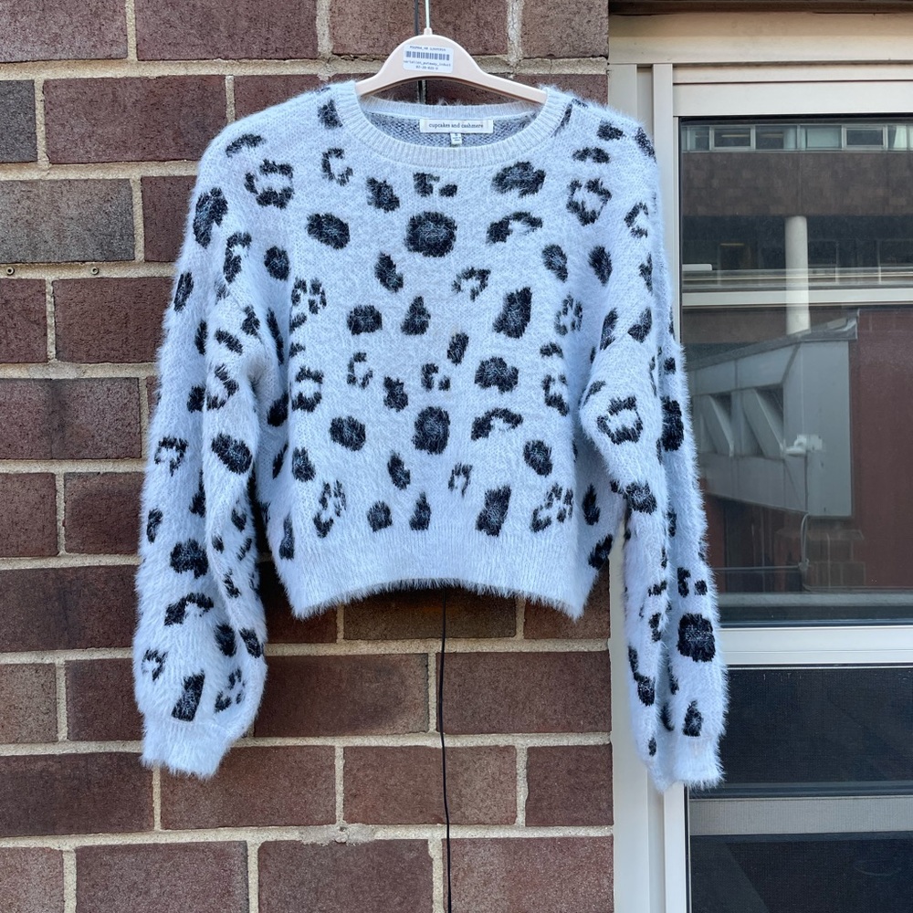 Cupcakes & cashmere cheetah sweater